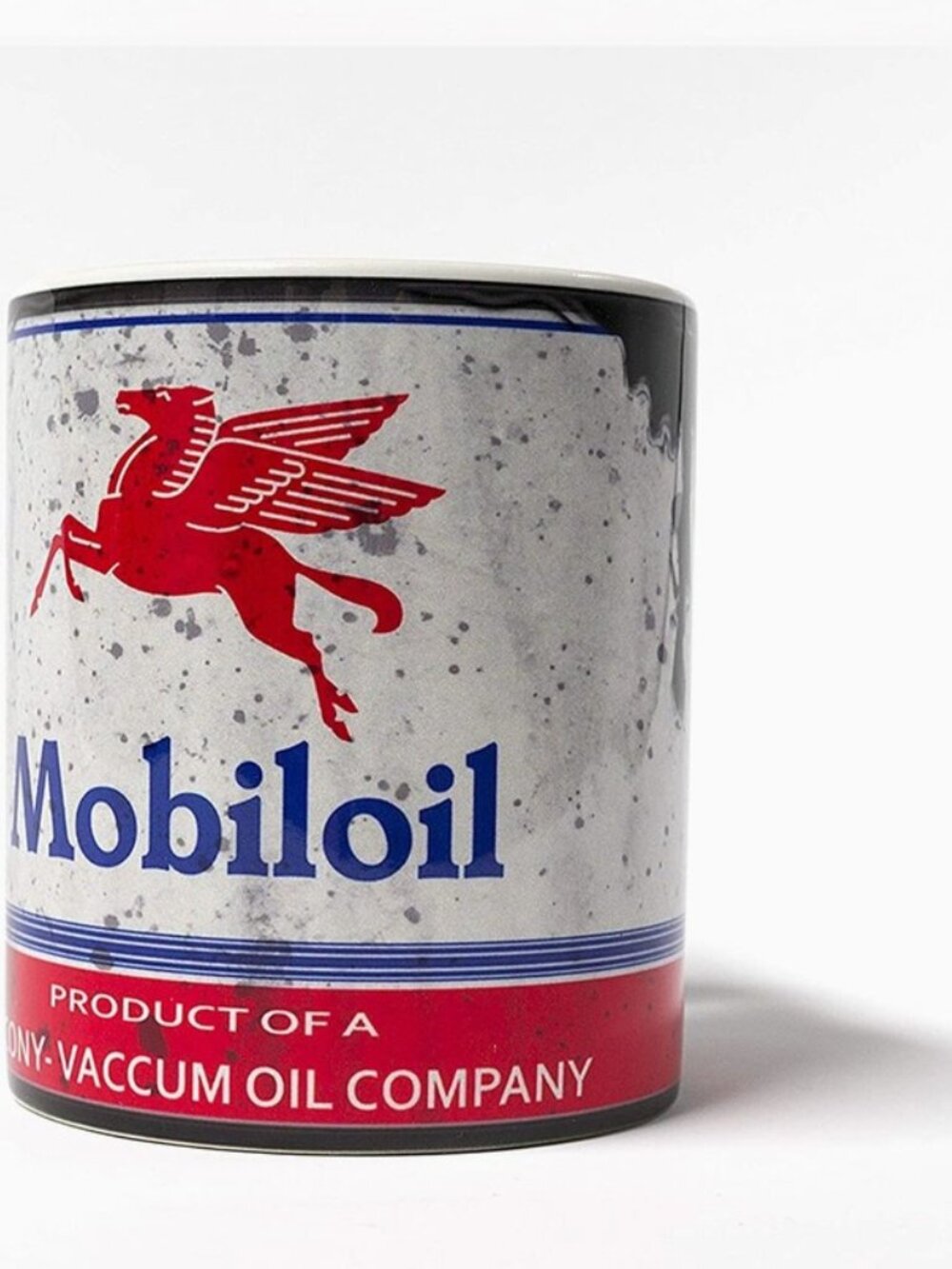 Mobil Lube Motor Oil Can Coffee Mug - Picture 3 of 3